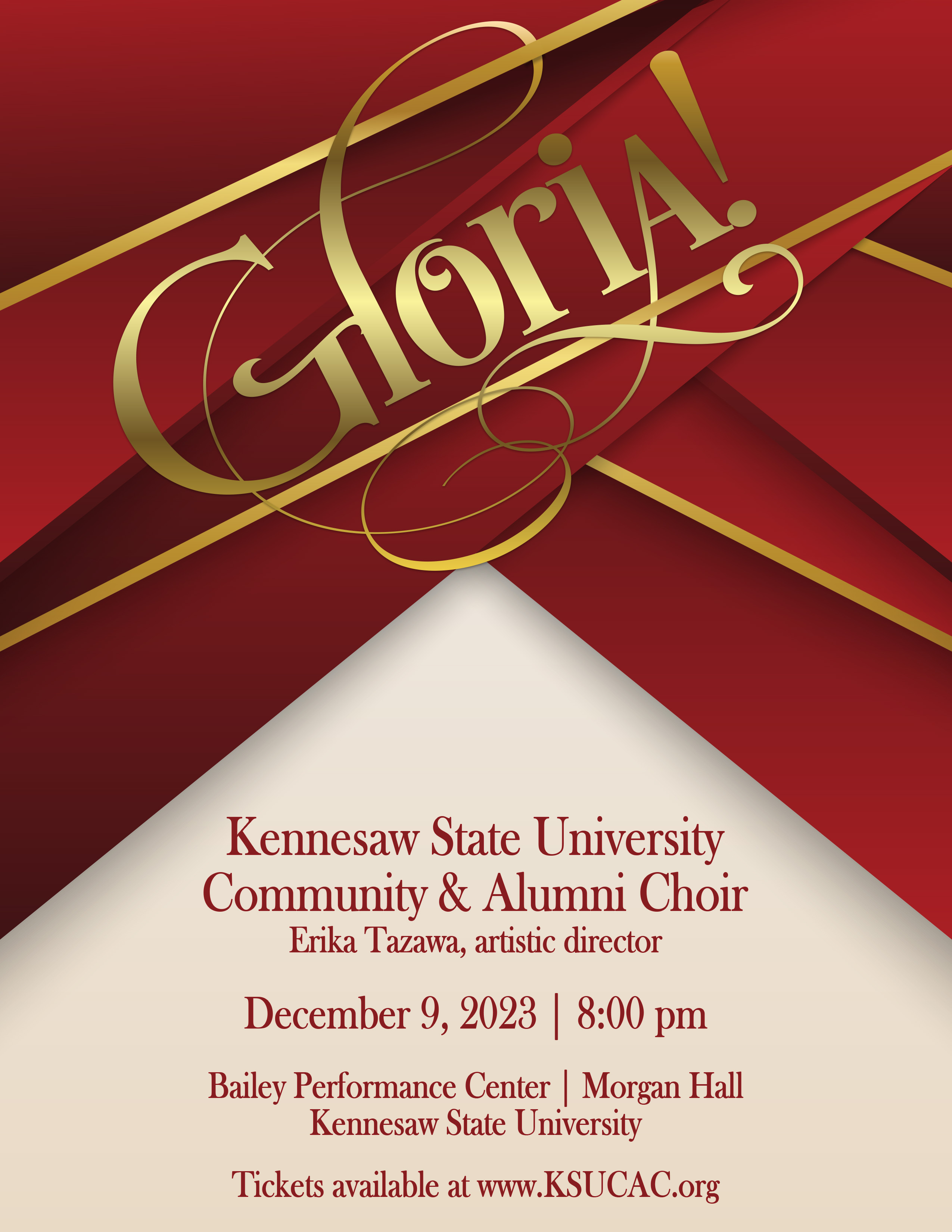 Gloria Concert program cover